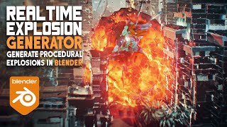 Realtime Explosion Simulation FX Generator  Blender [upl. by Snow]