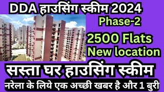 DDA phase 2🔥 New DDA housing scheme 2024  DDA 2500 flats 🔥DDA manglapuri  DDA Narela  DDA Delhi [upl. by Archibold]