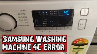 Samsumg Washing Machine 4C Error Code Solved [upl. by Emmalee996]