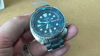 SRPK01 Seiko Prospex PADI Turtle Dive Watch Unboxing and Review [upl. by Vicky975]