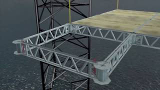 BrandSafway QuikDeck® Assembly on Offshore Platform [upl. by Blackmun]