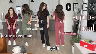 FIGS SCRUBS HAUL  different stylescolors amp petite scrub pants vs regular [upl. by Tessy]