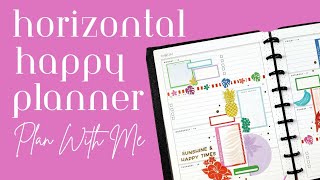 Happy Planner Horizontal Plan With Me Creative Planner Idea Bold amp Botanical August 2024 [upl. by Enelra]