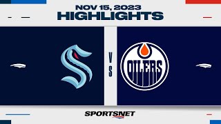 NHL Highlights  Kraken vs Oilers  November 15 2023 [upl. by Mathew]