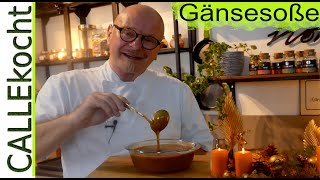 Braune Soße zum Gänsebraten kochen Anleitung und Rezept [upl. by Reprah]