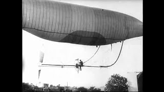 1900  Expérience du ballon dirigeable de M SantosDumont 2 subtitled films  Frères Lumière [upl. by Millda]