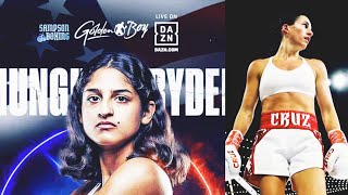 GABRIELA FUNDORA VS CHRISTINA CRUZ IBF TITLE FIGHT ON MUNGUIA RYDER UNDERCARD [upl. by Cire96]