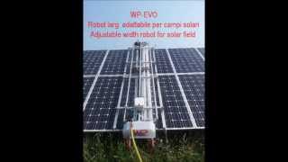 Spazzola portabile per lavaggio fotovoltaico  washing portable robot for PV plants  solar cleaning [upl. by Ahsemat]