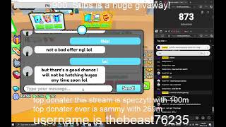 playing pet sim 99 everybody free gems and some huge giveaways [upl. by Li]