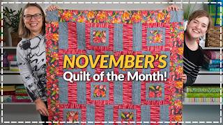 Make the quotGalleryquot Quilt  Novembers Fast amp Easy Quilt of the Month [upl. by Lledyr]