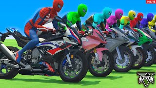 GTA 5  Epic Ragdoll Funny SpiderMan VS Minions On Rainbow Bridge Euphoria Physics1 [upl. by Carbrey638]