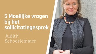 5 Moeilijke vragen bij het sollicitatiegesprek sollicitatiegesprek solliciteren [upl. by Eelessej]