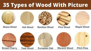 35 Types of Wood  Types of Wood for Furniture  Types of Hardwood amp Softwood  Wood Names [upl. by Humble]