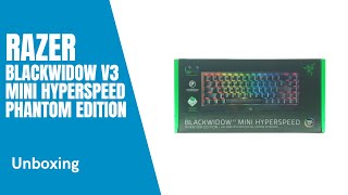 Unboxing  Razer Blackwidow V3 Mini Hyperspeed Phantom Edition [upl. by Bronny]