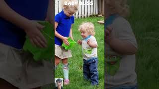 Funny and Cute Baby play with Animals  Baby Bliss baby cutebaby fyp fypシ゚ viral cute funny [upl. by Edivad]