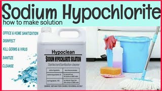 Use of sodium hypochlorite in OT ICU amp wards [upl. by Orose]