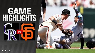 Rockies vs Giants Game Highlights 72824  MLB Highlights [upl. by Anyale731]