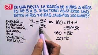 PROBLEMAS SOBRE RAZONES MATEMÁTICAS  PARTE 1 [upl. by Ecnedac855]