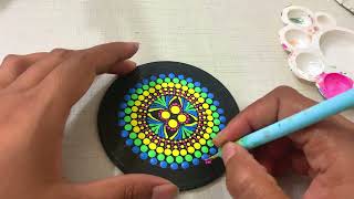 Colourful Dot Mandala Art  Mandala Art For Beginners  Dott Mandala Tutorial Step By Step [upl. by Ispep747]