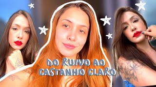 Do ruivo para o castanho claro em um dia  Yasmin Duarte [upl. by Kcoj]