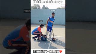 Tilak verma 1st ever international century❤️Sky sportsmanship Moment🥹 shorts cricket [upl. by Terryn]