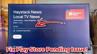 How to Fix Play Store Install Pending Problem on Smart TV [upl. by Gilberta]