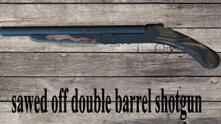 making a prop sawed off double barrel shotgun [upl. by Olyhs238]