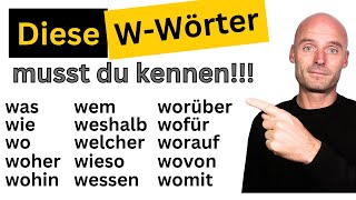 ALLE WWörter die du im Deutschen brauchst  WFragen auf Deutsch [upl. by Egiaf]