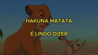 Karaokê  Hakuna Matata O Rei Leão [upl. by Oah]