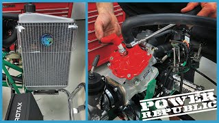 HOW TO Install The Radiator on Your Rotax DD2 Go Kart  POWER REPUBLIC [upl. by Aik786]