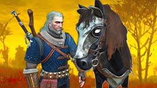 Witcher 3 Geralt Speaks to DemonPossessed Roach Gaunter ODimms Saddle [upl. by Koblick]