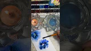 How To Paint Watercolor Flowers Easy shorts [upl. by Bigot]