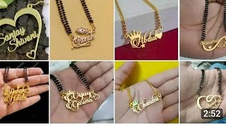 Trendy gold Name Mangalsutra Design collection 2024Latest Nam [upl. by Lehar]