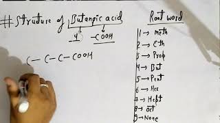 structure of butanoic acid class 10 [upl. by Ettenhoj891]