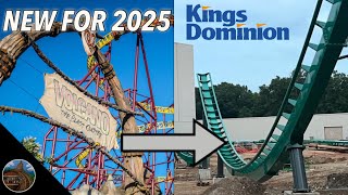 Kings Dominion is FINALLY Replacing Volcano  New for 2025 Launched Wing Coaster [upl. by Maxey]