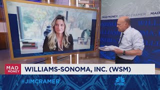 WilliamsSonoma CEO Laura Alber goes oneonone with Jim Cramer [upl. by Pacifa]