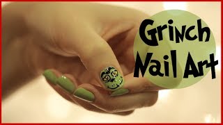 Nail Art for Christmas THE GRINCH [upl. by Collayer]