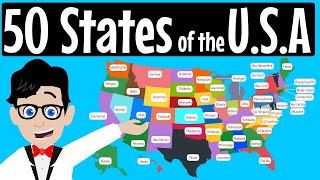 50 States Song  Fifty States Song  Fifty States of America for Schools  America  USA [upl. by Clapper]