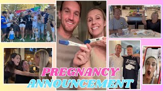 PREGNANCY ANNOUNCEMENT  Telling our friends and family we’re pregnant [upl. by Bilac]