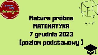 4 Matura próbna matematyka 2023 grudzień Na osi liczbowej zaznaczono przedziałDokończ zdanie [upl. by Clair]