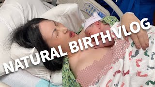 LIVE BIRTH VLOG  Natural Labor and Delivery WITHOUT Epidural [upl. by Brena]