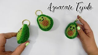 Llavero de AGUACATE tejido a crochet  amigurumi paso a paso [upl. by Aggarwal]