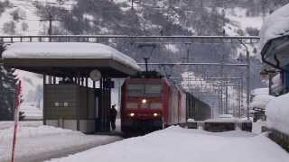 ferrovia Gottardo treni e neve  Gotthard züge und schnee [upl. by Boucher810]