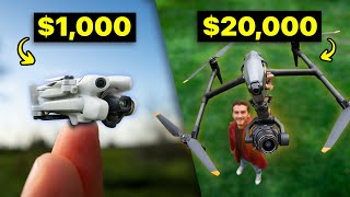 LEAST Expensive Vs MOST Expensive Drone  DJI Mini 4 Pro Vs Inspire 3 [upl. by Rodmun]