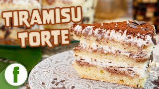 Zarte Tiramisu Torte mit Stracciatella Creme ohne Kaffee und Alkohol [upl. by Arahsal]