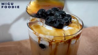 MUSCOVADO BROWN SUGAR PEARL CREAM MILK TEA How to Make  Food Concepts [upl. by Ahsiek]