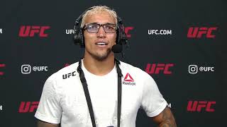 UFC 256 Charles Oliveira Interview after Dominant Win [upl. by Ilarin]