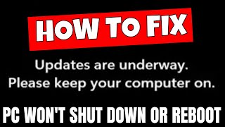 How To Fix Windows Updates Are Underway PC Not Shutting Down Or Restarting [upl. by Sibylla646]