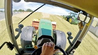 Cab View  John Deere 8530  Mainardi 3m  Pushing Silage [upl. by Novyert233]