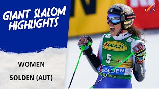 Brignone sets new record on her way to win in Sölden opening  FIS Alpine Skiing World Cup 2425 [upl. by Snahc]